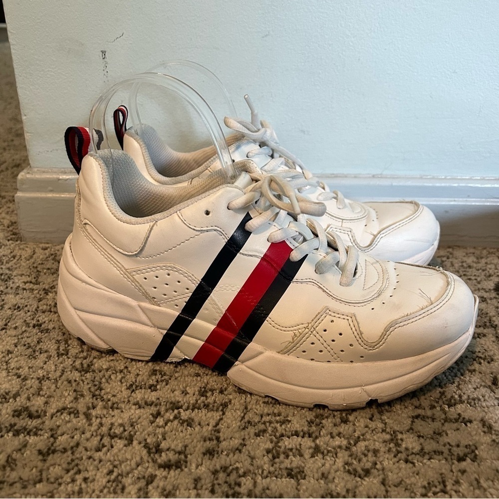 Tommy Hilfger White Twenvoy Platform Lace-Up Sneakers Size 8
